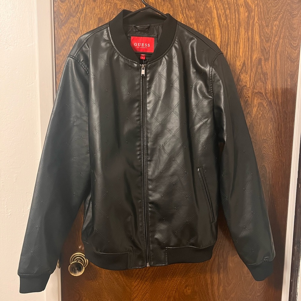 GUESS Men's Black Bomber Jacket